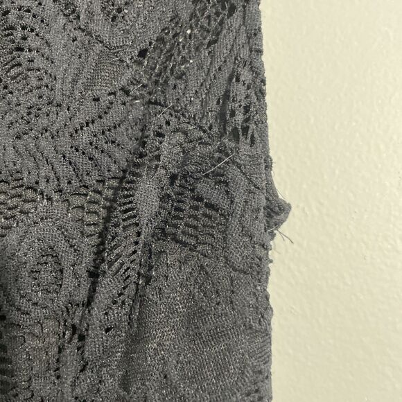 Privy Black Lace Maxi Dress Women's Size M Bodycon Gothic Gown Sexy - Picture 6 of 13